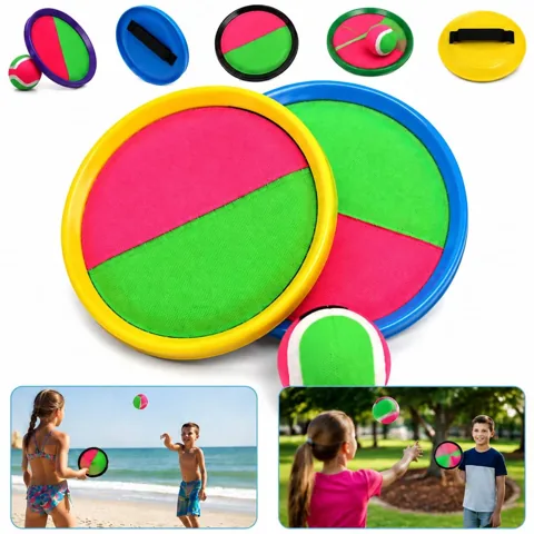 Toss and Catch Ball Set with Soft Ball and Paddles for Kids 2
