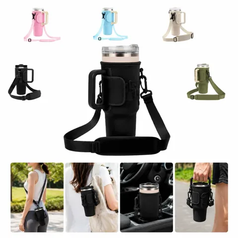 Adjustable Neoprene Bottle Holder with Insulating Strap 2