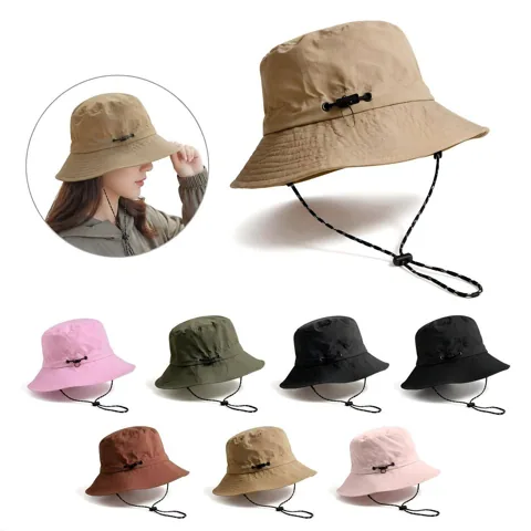 Unisex Wide-Brim UV Sun Hat Lightweight Breathable Foldable 2