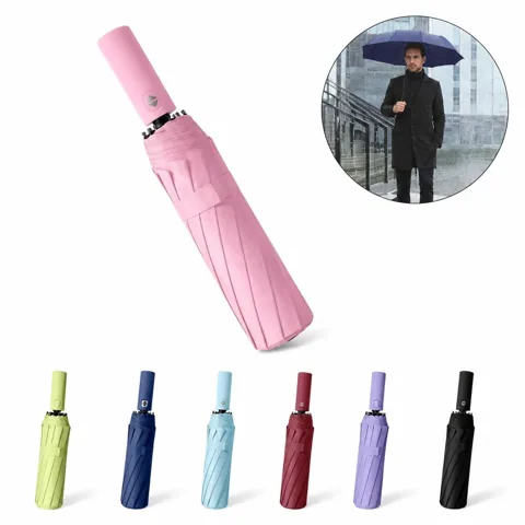 Compact Wind-Resistant Travel Umbrella for Rain 2