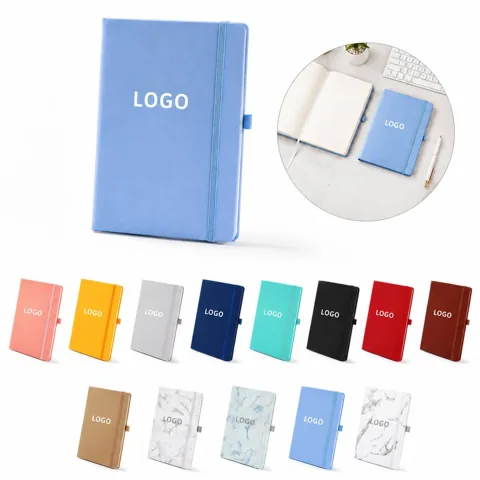 A5 Notebook with Pen and Elastic Band Closure 1
