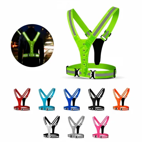 LED High-Visibility Safety Vest with Rechargeable Flashing 2