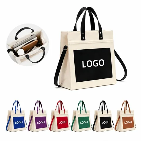 Personalized Spacious Canvas Tote for Daily Use 1