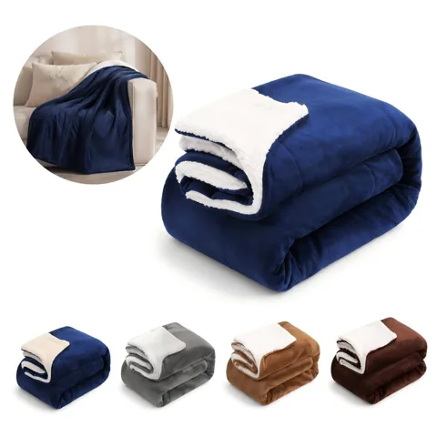 Thick Dual-Layer Flannel Throw for Warmth 2