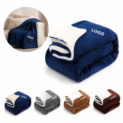 Thick Dual-Layer Flannel Throw for Warmth