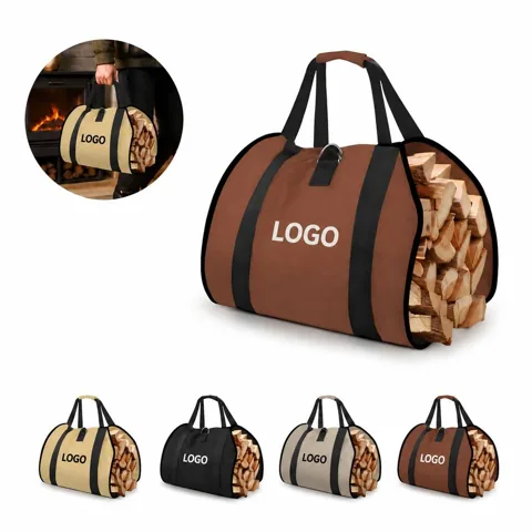 Water-Resistant Firewood Storage Bag for Indoor Outdoor Use