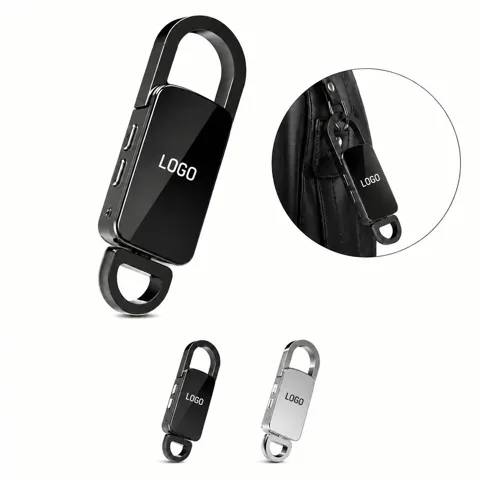 Portable Keychain Voice Recorder with One-Button Operation