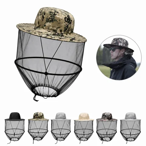 Insect-Proof Mesh Bucket Hat with Wide Brim 2