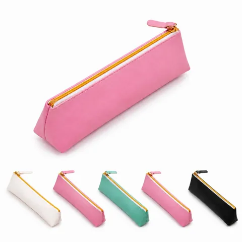 Compact Water-Resistant PU Pencil Pouch for Stationery 2