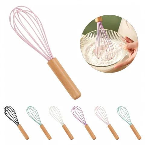 Flexible Silicone Mixing Whisk Heat Resistant 2