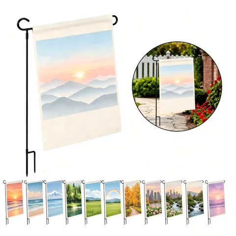 Double-Sided Weatherproof Garden Flag for Outdoor Decor 2
