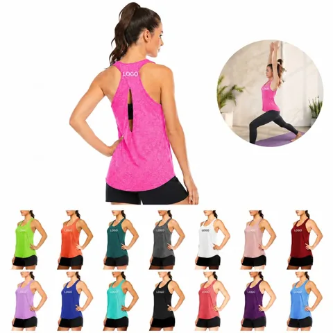 Women's Open-Back Sleeveless Yoga Workout Top