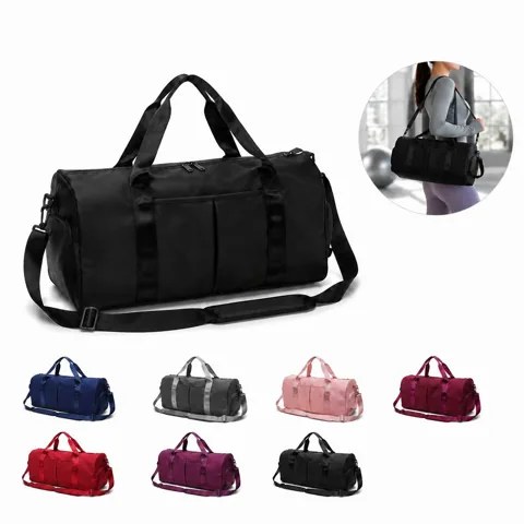 Versatile Gym Sports Bag with Shoe Pocket and Adjustable 2