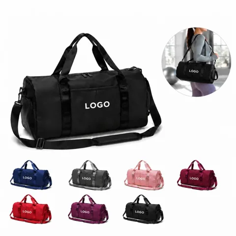 Versatile Gym Sports Bag with Shoe Pocket and Adjustable
