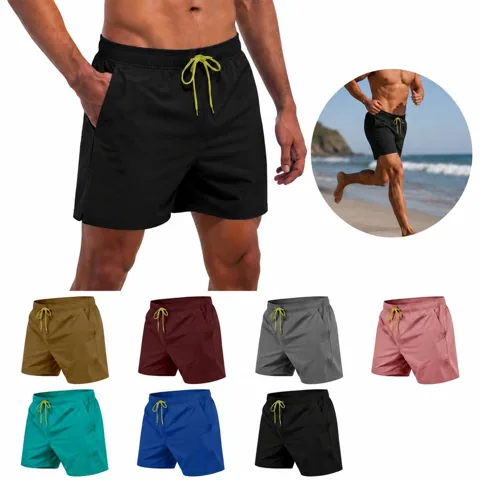 Quick-Dry Beach Shorts with Pockets for Men 2