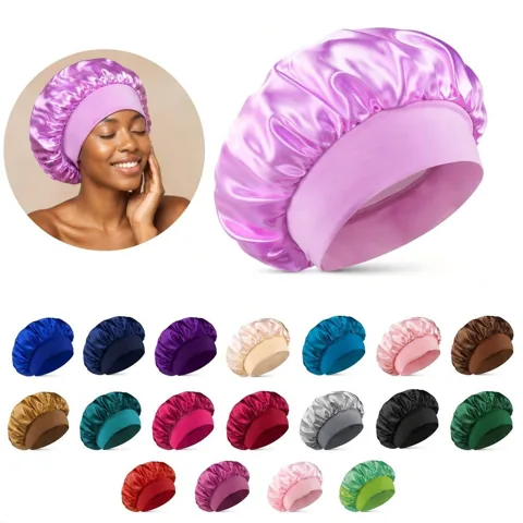 Silk Sleep Cap for Curly Hair with Adjustable Band 2