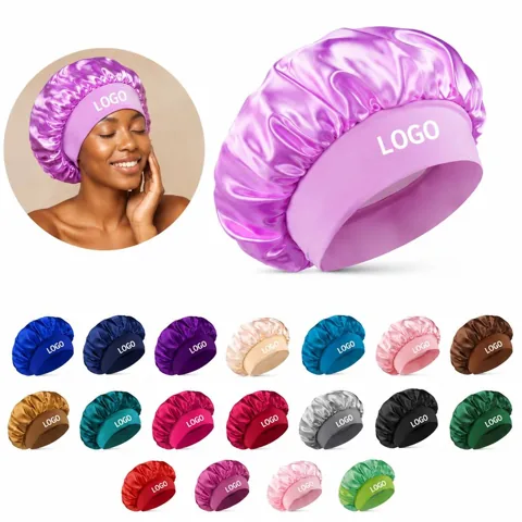 Silk Sleep Cap for Curly Hair with Adjustable Band