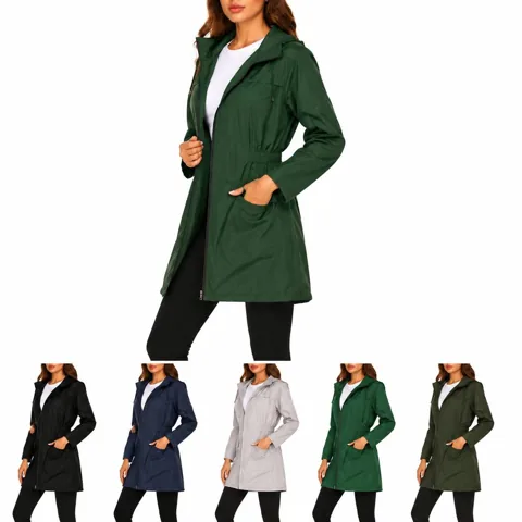Women's Waterproof Rain Jacket with Hood 2