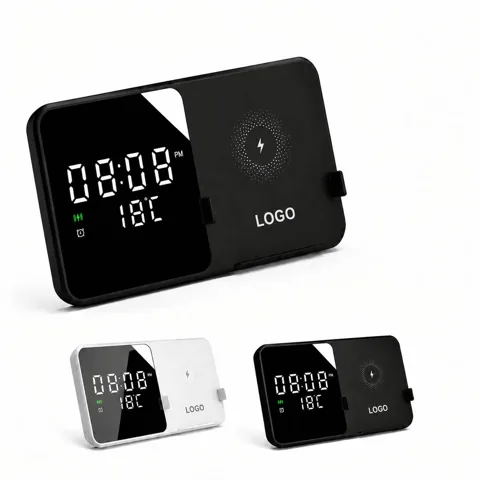 Wireless Charging Digital Alarm Clock with 5W Pad