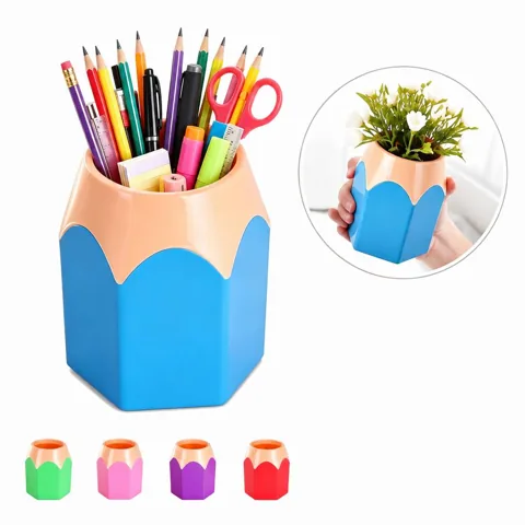 Pencil-Shaped Desktop Organizer with Compartments 2