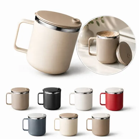 Insulated Stainless Steel Vacuum Mug with Handle 2