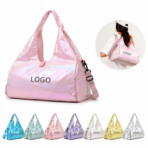 Pearlescent Travel Duffel with Separate Shoe Pocket
