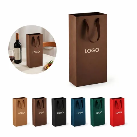Eco-Friendly Kraft Double Bottle Wine Carrier