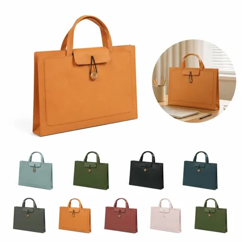 Full-Grain Leather Laptop Briefcase for 15.6-Inch 2