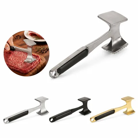 Double-Sided Meat Tenderizer with Ergonomic Grip 2