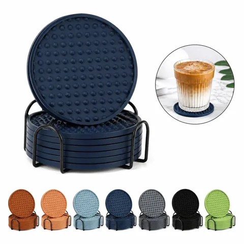 Flexible Waterproof Silicone Coaster for Hot and Cold Drinks 2