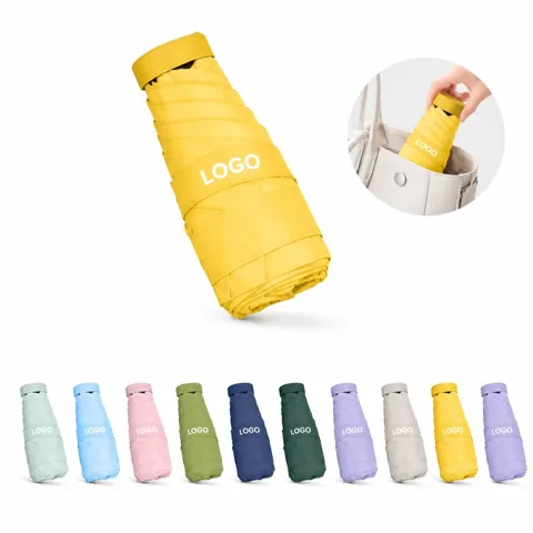Compact Foldable Travel Umbrella with Storage Box