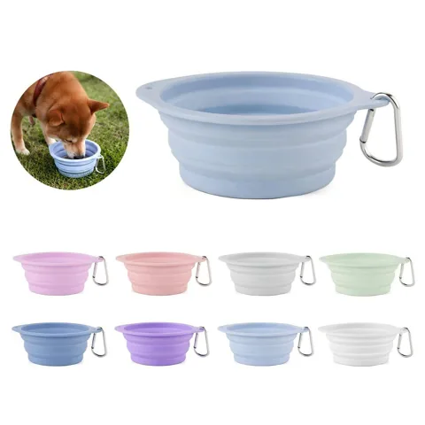 Portable Foldable Silicone Dog Bowl for Travel and Walks 2