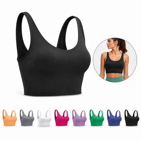 Longline Racerback Sports Bra for Medium-Impact Workouts 2