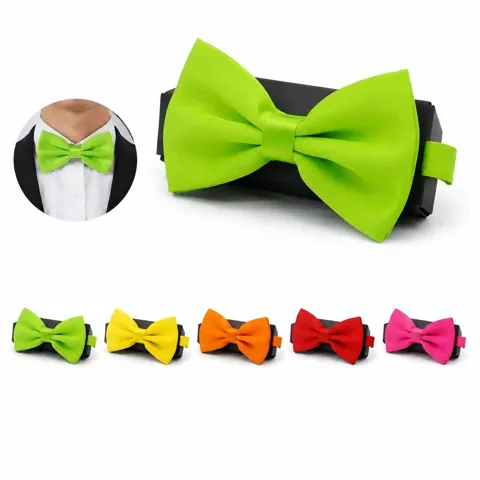 Adjustable Pre-tied Satin Bowtie for Formal and Casual Wear 2