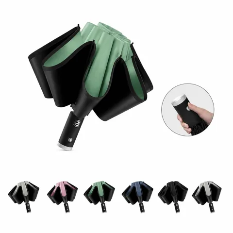 LED Lighted Umbrella with Reflective Canopy 2