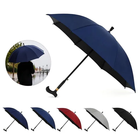 Automatic Long Umbrella with Curved Cane Grip 2