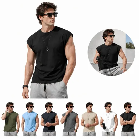Men's Sleeveless Zip Vest Breathable Casual Summer 2
