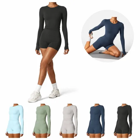 Long Sleeve Breathable Yoga Workout Top for Women 2