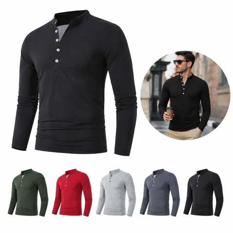 Men's Cotton Blend Slim Fit Polo Shirt with Ribbed Collar 2