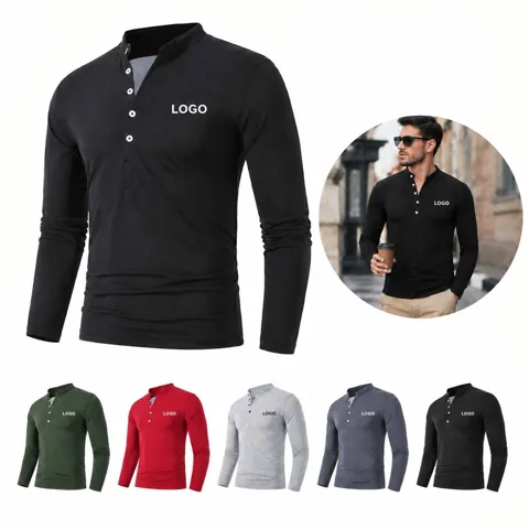 Men's Cotton Blend Slim Fit Polo Shirt with Ribbed Collar
