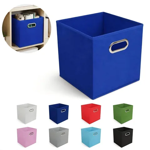 Collapsible Non-Woven Fabric Organizer Box with Handles 2
