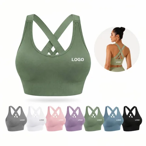 Women's High-Impact Strappy Sports Bra with Mesh 1