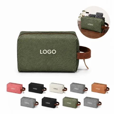 Water-Resistant Square Travel Toiletry Organizer Bag