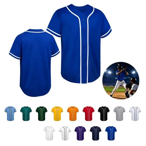 Custom Sublimated Button-Up Baseball Jersey 2