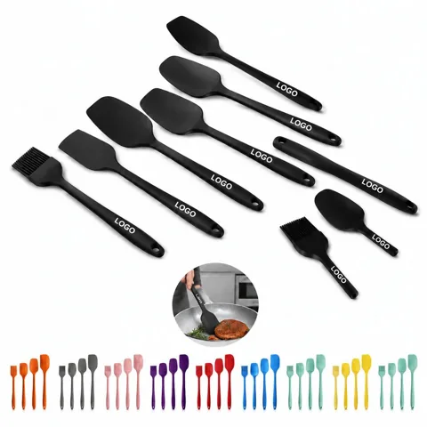 6-Piece Food-Grade Silicone Spatula Set Heat Resistant 1