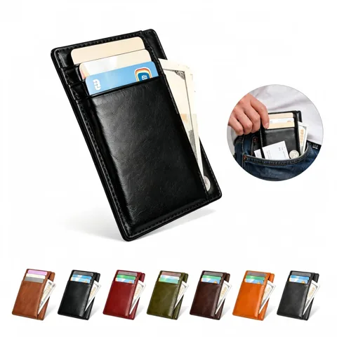 Genuine Leather RFID Blocking Card Holder 2
