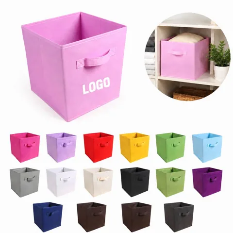 Foldable Nonwoven Fabric Storage Box for Closet Shelf 1