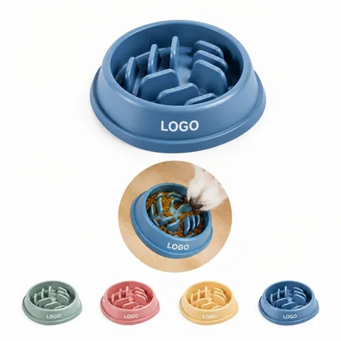 Slow Eating Dog Bowl with Obstacles for Healthy Meals