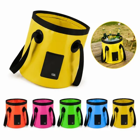 12L Foldable Water Bucket with Handle for Camping 2