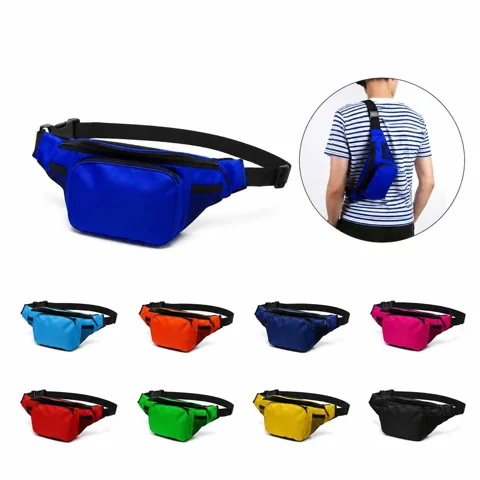 Water-Resistant Adjustable Waist Bag with Pockets 2